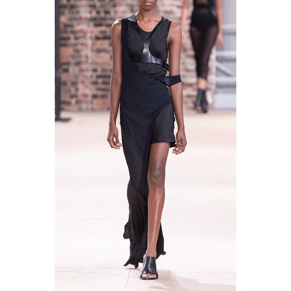 NWT ANN DEMEULEMEESTER Cutout Black Maxi Dress - Picture 2 of 6